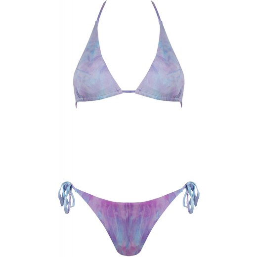 gsecret Γυναικείο set bikini τρίγωνο αποσπώμενη ενίσχυση tie dye Slip