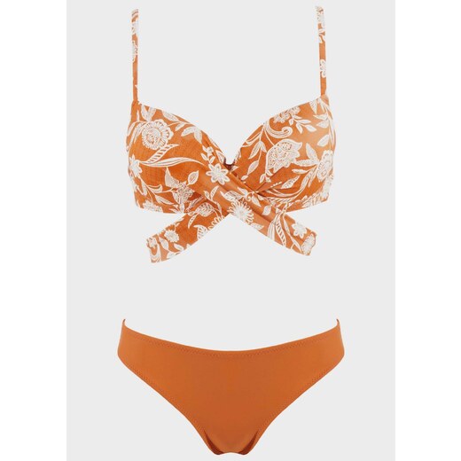 gsecret Γυναικείο set μαγιο all print ενσωματωμένη ενίσχυση bikini