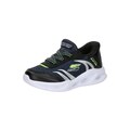 SKECHERS Σνίκερ 'METEOR-LIGHTS-BRISK' ναυτικό μπλε / ανοικτό γκρι / πράσινο νέον / μαύρο