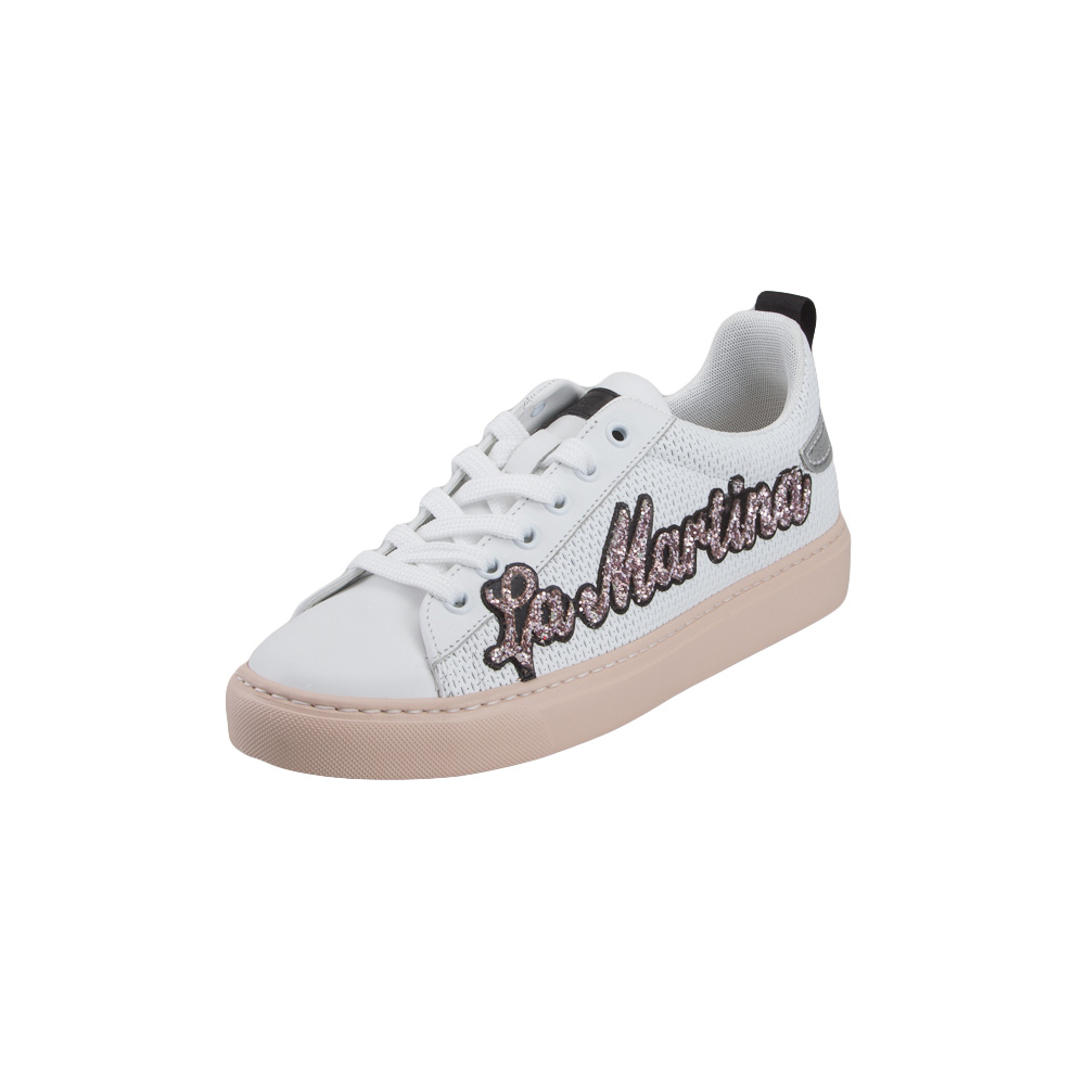 Gynaikeia Dermatina Sneakers La Martina L7103125 Baltimora Bianco