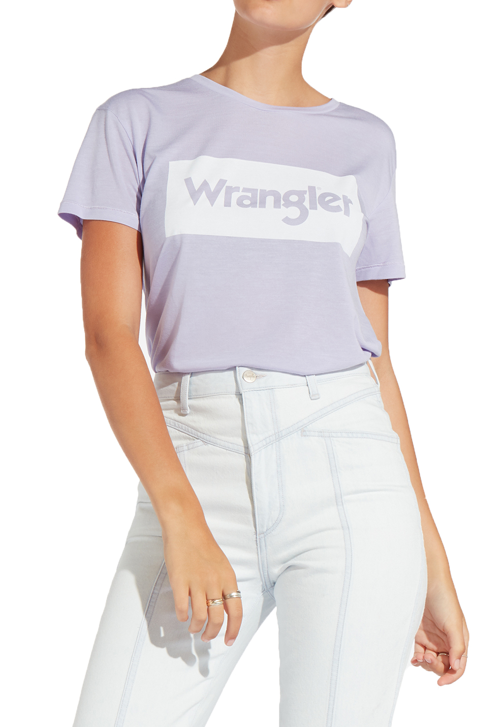 Gynaikeio T Shirt Wrangler W7016dixa Lila Glami Gr