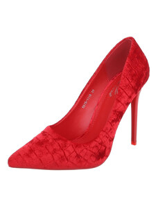 LD shoes Σουέτ γυναικείες γόβες - Κόκκινες 0666