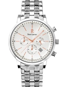 PIERRE LANNIER Mens Chronograph - 211H121, Silver case with Stainless Steel Bracelet