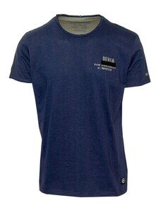 VAN HIPSTER 71505-03 Ανδρικό T-shirt με διακριτικό τύπωμα - Μπλέ Navy
