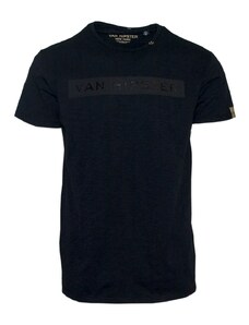 VAN HIPSTER 71375-01 Ανδρικό T-shirt με διακριτικό τύπωμα - μαύρο