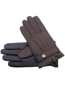 Γάντια δέρμα Guy Laroche 98950-Καφέ/Μπλε