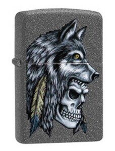 Αναπτήρας Zippo Wolf Skull Feather Design 29863