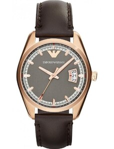 EMPORIO ARMANI - AR6024 Rose gold Case with Brown Leather Strap
