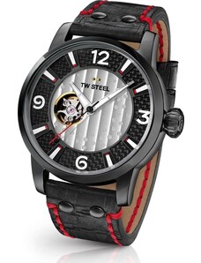 TW STEEL Son Of Time Automatic - MST6, Black case with Black Leather Strap