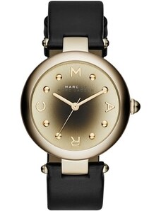 MARC BY MARC JACOBS Dotty - MJ1409, Gold case with Black Leather Strap