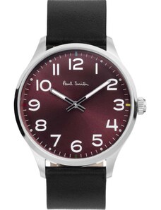 PAUL SMITH Tempo - P10067, Silver case with Black Leather Strap