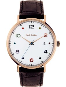 PAUL SMITH Gauge - PS0060003, Rose Gold case with Brown Leather Strap