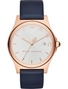 MARC JACOBS Henry - MJ1609, Rose Gold case with Blue Leather Strap