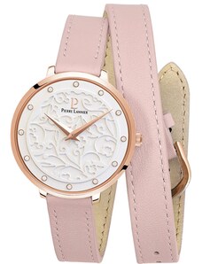 PIERRE LANNIER Eolia Crystals - 043K905 Rose Gold case with Pink Leather strap