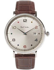 PAUL SMITH Gauge - PS0060002, Silver case with Brown Leather Strap