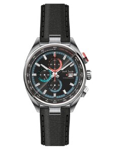 PAUL SMITH Chronograph - PS0110011, Silver case with Black Leather Strap