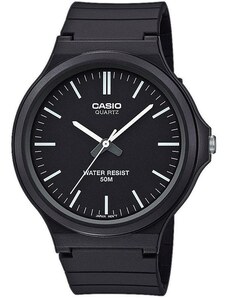 CASIO Collection - MW-240-1EVEF, Black case with Black Rubber Strap