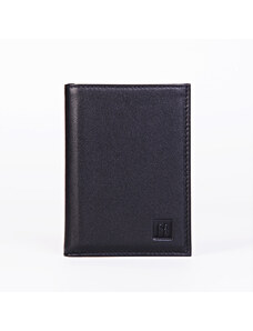 HEXAGONA Ανδρικό πορτοφόλι δερμάτινο μαύρο XB41 - 23667-01