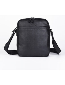 Τσάντα χιαστί σε μαύρο δέρμα Francinel BAK11AL - 23724-1-01