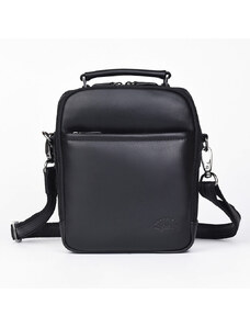 Ανδρική τσάντα όρθια διθέσια 19x25 σε μαύρο δέρμα Francinel 224blc050 - 224050-01