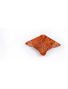 Bagcity Δερμάτινος μικρός δίσκος σε πορτοκαλί κροκό για το σπίτι ή το γραφείο SLA23QW - 22314-98