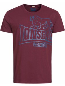 Lonsdale T-Shirt Langsett-S-Μπορντό