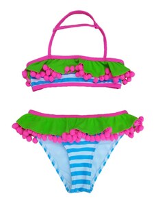 Club Neuf Παιδικό Μαγιό Κορίτσι Bikini Set Μπουστάκι Βολάν