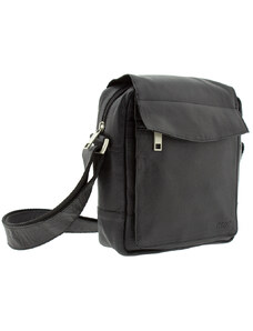 Δερμάτινη τσάντα Ώμου/Χιαστί Rcm A22-Μαύρο