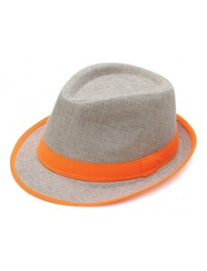 Καπέλο ψάθα μπέζ πορτοκαλί 719 OEM