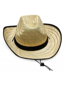 Καπέλο ψάθα με μαύρες λεπτομέρειες 505 V-store