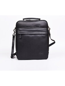 Ανδρική τσάντα όρθια 24x30 σε μαύρο δέρμα Francinel 22K40L67 - 224067-01