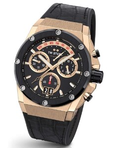 TW STEEL ACE Genesis Swiss Made Limited Edition - ACE113, Rose Gold case with Black Leather & Rubber Strap