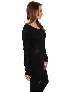 UC Ladies Women's sweater with a long wide neckline in black