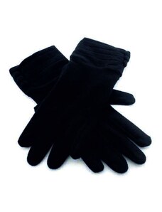 Modati Ελαστικά γυναικεία γάντια με κουμπάκια μαύρα