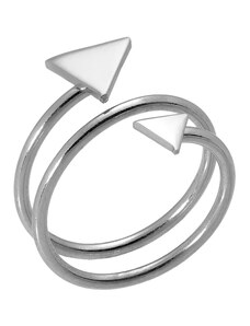 VFJ-Voulgaris Fashion Jewelry VFJ Ασημένιο δαχτυλίδι τυλιχτό με τρίγωνα