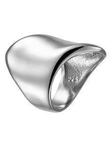 JT Χειροποίητο ασημένιο ανοιχτό δαχτυλίδι σωλήνας με καμπύλες