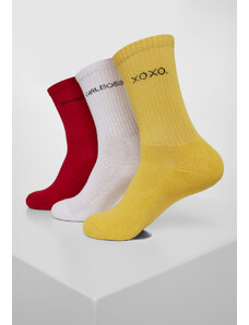 Urban Classics Accessoires Κάλτσες Διατύπωσης 3-Pack Κίτρινο/κόκκινο/λευκό