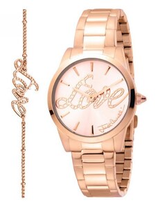 JUST CAVALLI Relaxed Gift Set- JC1L010M0255 Rose Gold case with Stainless Steel Bracelet