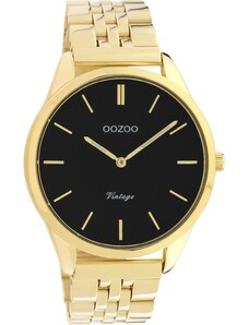 OOZOO Vintage - C9987, Gold case with Stainless Steel Bracelet