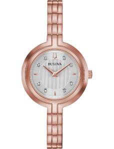 BULOVA Diamond Collection Rhapsody - 97P145 Rose Gold case with Stainless Steel Bracelet