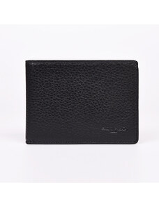 AZZARO Ανδρικό μαύρο πορτοφόλι δερμάτινο καρτών & χαρτονομισμάτων RFID AZB01Q - 25219-01