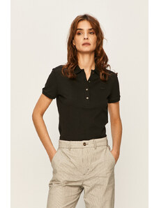 Μπλουζάκι Lacoste γυναικείo, χρώμα: μαύρο