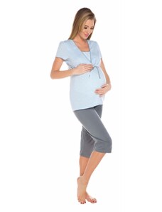 Σετ πιτζάμα εγκυμοσύνης μπλε felicita Italian Fashion