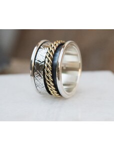 SILVERstro Unisex φαρδύ δαχτυλίδι