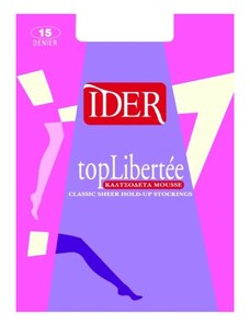 IDER Καλτσοδέτα 15 Den Top Libertee mousse