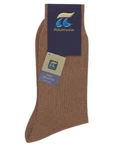 Pournara Ανδρικές Μονόχρωμες Κάλτσες 110-55 Ταμπά Ανοιχτό