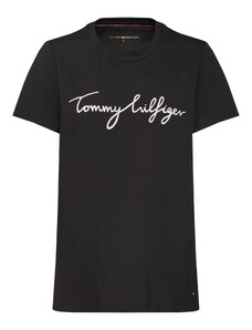TOMMY HILFIGER Μπλουζάκι 'Heritage' μαύρο / λευκό