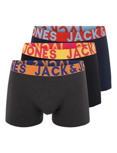 JACK & JONES Μποξεράκι 'Sense' σκούρο μπλε / ανθρακί / πορτοκαλί / μαύρο