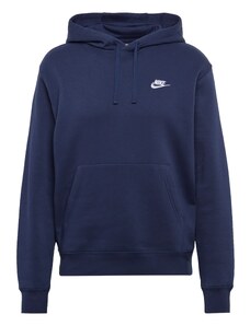 Nike Sportswear Μπλούζα φούτερ 'Club Fleece' σκούρο μπλε / λευκό