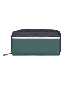 HEXAGONA Ανδρικό πορτοφόλι με φερμουάρ πράσινο με πολυχρωμία WAS76P - 25682-59